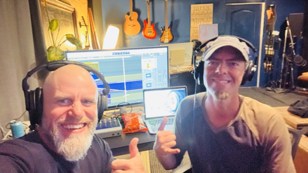 Jerome Evans with Joshua Cabe Johnson mixing The Archives Vol 1